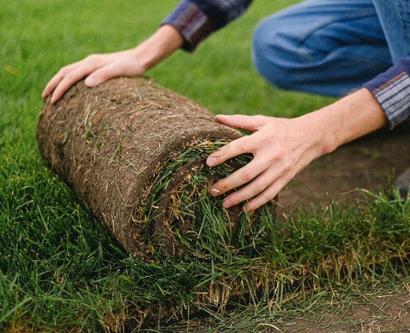 Instalación de césped